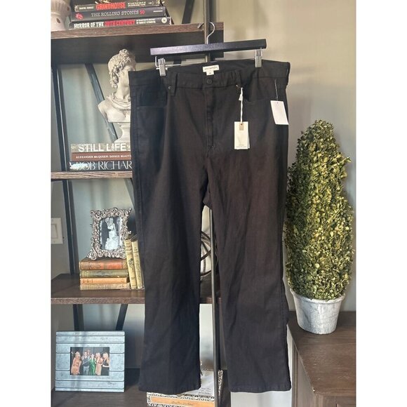 Good American Good Curve Straight Jeans Black001 Womens Size 22 - Picture 8 of 12